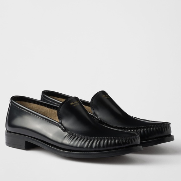Prada Shoes - PRADA Brushed leather loafers